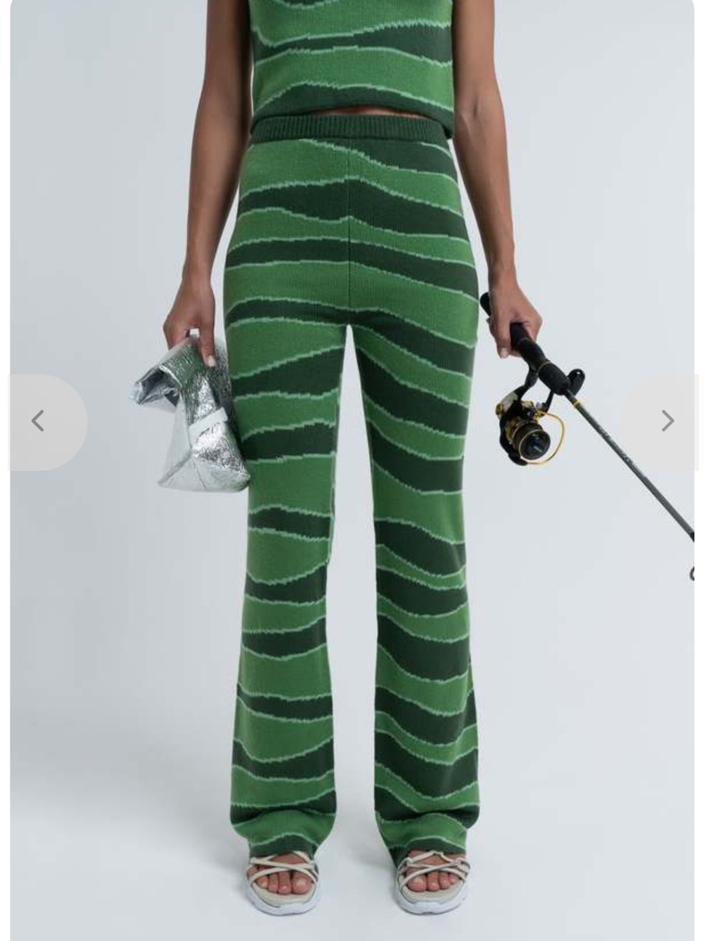 ARTHUR APPAREL Green Flare Pants